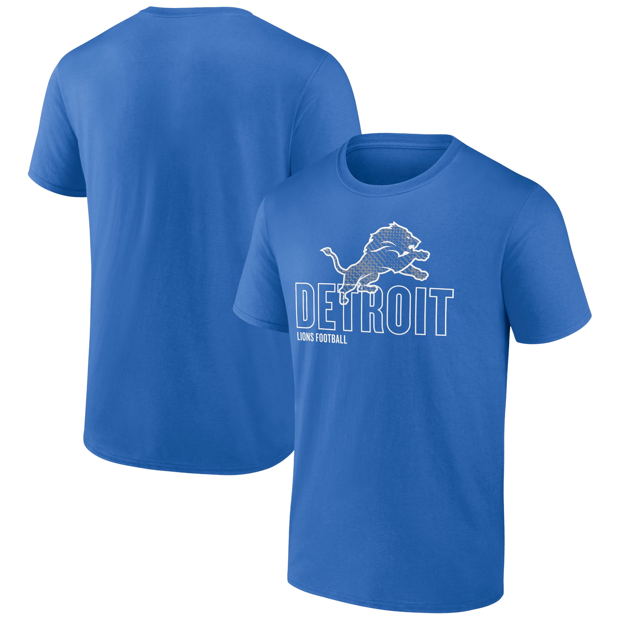 Men's Sport Blue Detroit Lions Faded Fill T-Shirt - Walmart.com