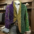 thumbnail image 1 of Men's Sport Coats & Blazers Carnival Suit Jacket 2 Button Mardi Gras Carnival Parade Gift, 1 of 5
