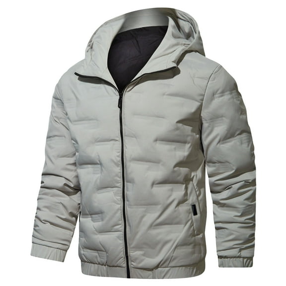 Men's Sport Coats & Blazers Mens Padded Jacket Fall Winter Solid Color Windproof Long Sleeve Men Puffer Jacket f XXXXXL