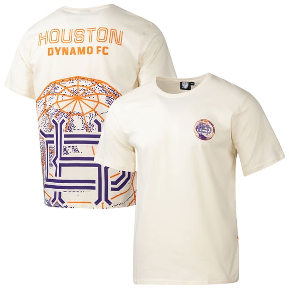 Men's Sport Design Sweden Cream Houston Dynamo FC Jersey Hook Globe T-Shirt