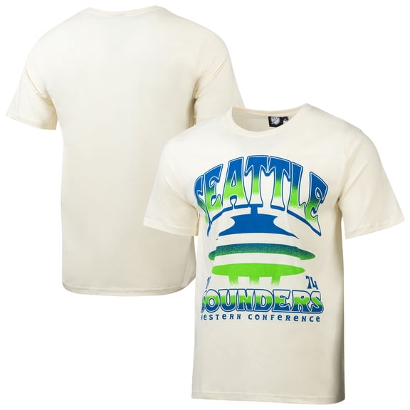 Men's Sport Design Sweden Cream Seattle Sounders FC Old School Graphic Relaxed T-Shirt