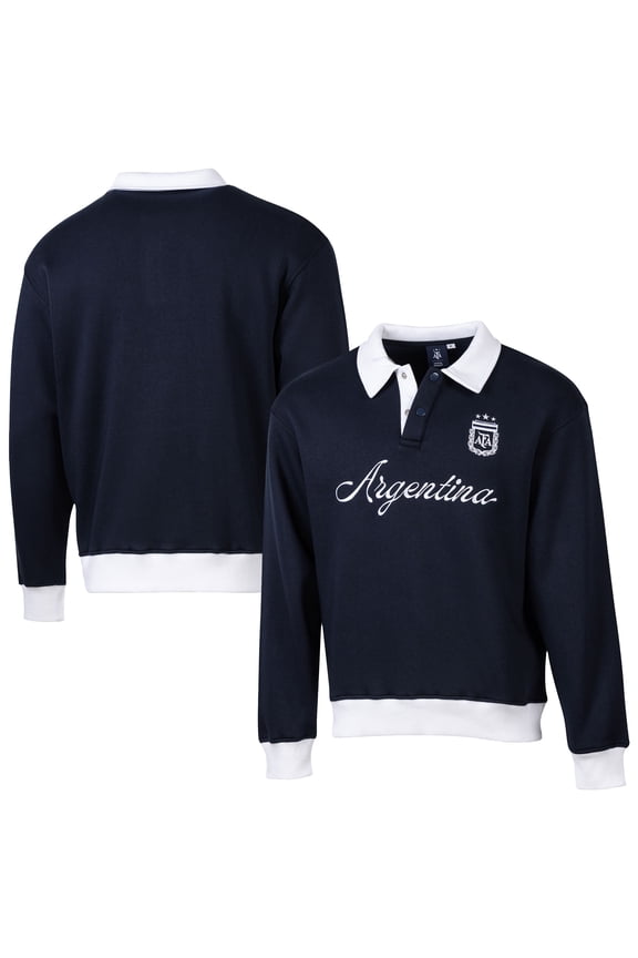 Men's Sport Design Sweden  Navy Argentina National Team Classic Rugger Sweatshirt