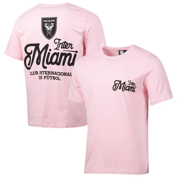 Men's  Sport Design Sweden Pink Inter Miami CF Team Script Relaxed T-Shirt