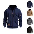 thumbnail image 1 of Men's Sport Hoodie with Zipper Pocket Pullover Long Sleeve Crewneck Multi-Pocket Casual Athletic Sweatshirt, 1 of 6