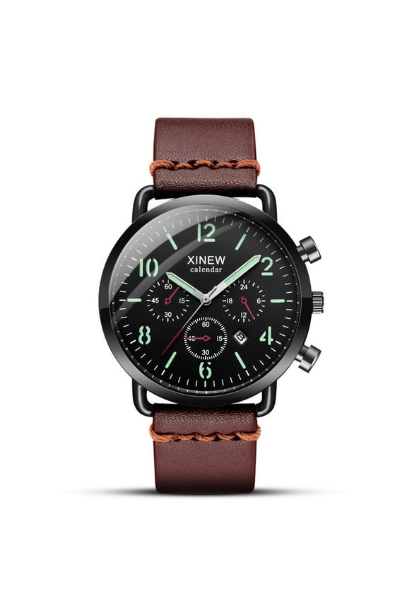 Men's Sport Leather Analog Quartz Watch under $5! Ke1Clo Wristwatch with Alloy Case, Water Resistant for Outdoor Casual Use, Gift for Men, Easy to Read Dial, Lightweight