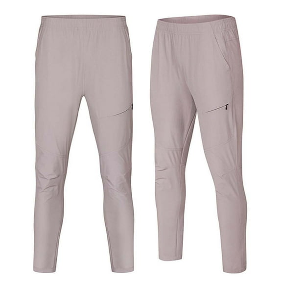 Men's Sport Pants Elastic Waist Lightweight Slim Fit Tapered Pants Casual Fall Outfit Running Trousers