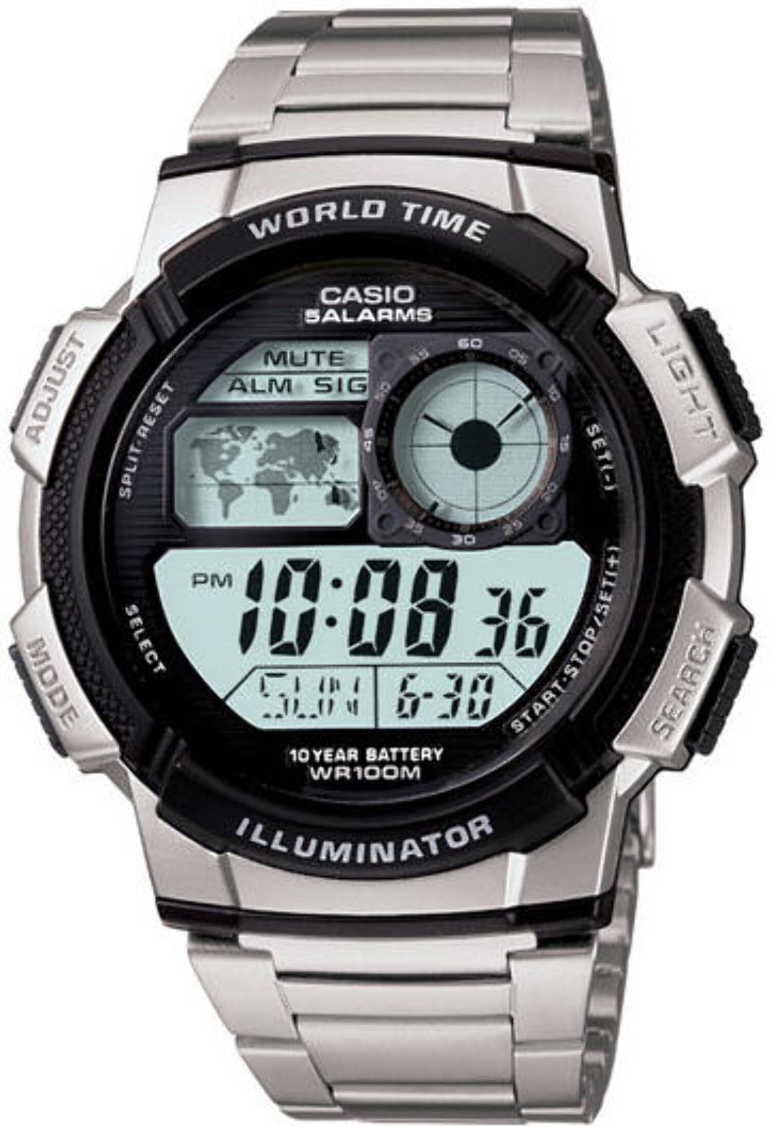Buy Mens Sport World Time Map AE1000WD-1AV at Ubuy Pakistan