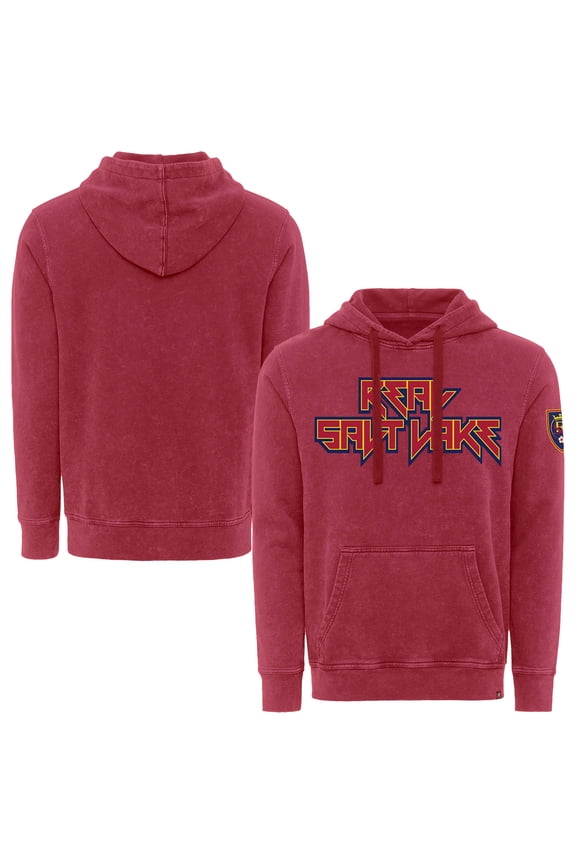 Men's-Sportiqe  Crimson Real Salt Lake Distressed Jimi Pullover Hoodie