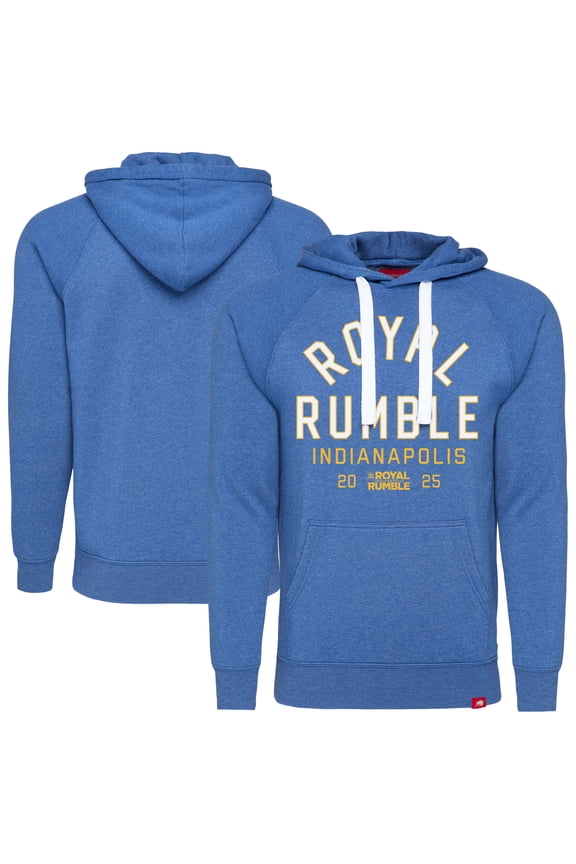 Men's-Sportiqe Heather Royal 2025 Royal Rumble Raglan Tri-Blend Pullover Hoodie