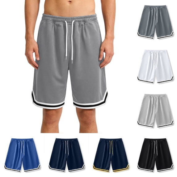 Men's Sports Casual Basketball Shorts Lightweight Breathable Durable Stylish Comfort Performance for Running Training Gym Daily Active Wear Dark Gray L