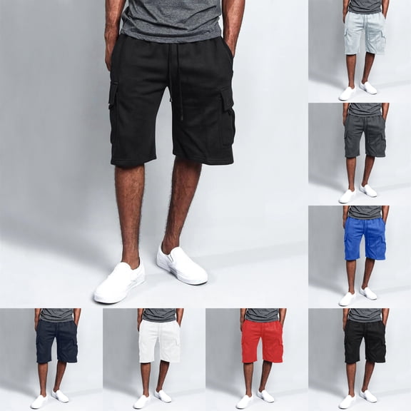 Men's Sports Cotton Linen Casual Loose Shorts, Multi-pocket Straight Leg Cargo Shorts for Spring Summer and Outdoor Work,Light Gray,XL