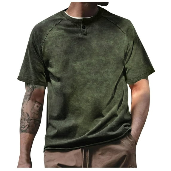 Men's Sports Crew Neck Short Sleeve T-Shirt Soft Stretch Casual Printed Top