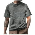 thumbnail image 1 of Men's Sports Crew Neck Short Sleeve T-Shirt Soft Stretch Casual Printed Top, 1 of 7