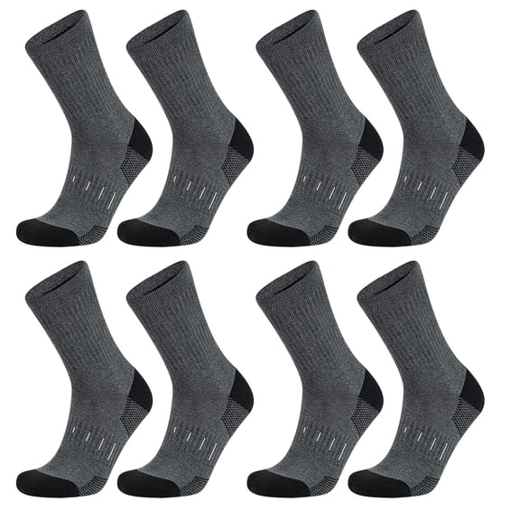Men's Sports Crews Socks with Cushion Thick Cushiones Athletic Socks for Running Hiking Everyday Sock Casual Ankle Sock