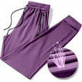 thumbnail image 1 of Men's Sports Cropped Pants Men's Casual Breathable Jogging Pants Pocket Drawstring Running Sports Pants Casual Exercise Elastic Pants Sports Pants Purple 5XL, 1 of 4