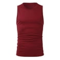thumbnail image 1 of Men's Sports Fitness Vest Casual Training Breathable Sleeveless Undershirt for Active Elastic Design Comfortable Wear Mens T-Shirts Graphic Red Neck Pack Of 10, 1 of 7