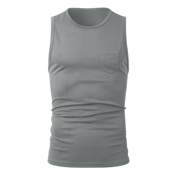 Men's Sports Fitness Vest Casual Training Breathable Sleeveless Undershirt for Active Elastic Design Comfortable Wear Mens T-Shirts Graphic Red Neck Pack Of 10