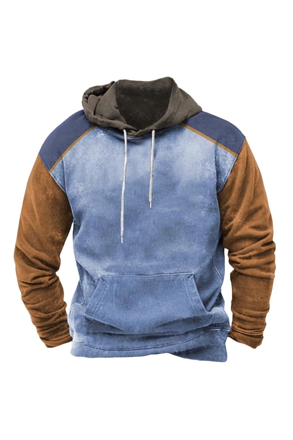 Men's Sports Hoodie Drawstring Fleece Hoodys Top Fleece Pullover Hooded Sweatshirt Gym Training Tops Ethnic Style Lounge Wear Combat Outwear Tactical Hoody Coat for Athletic