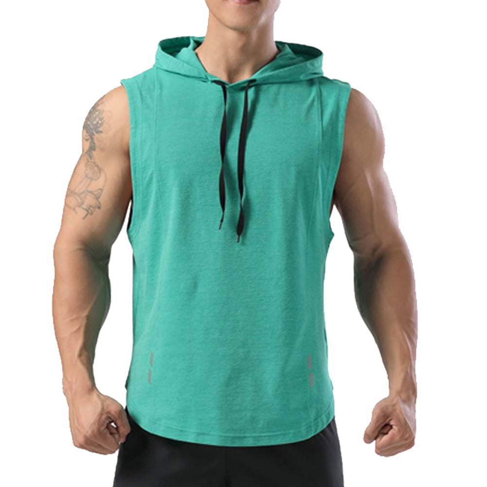 Sleeveless sports hoodie best sale