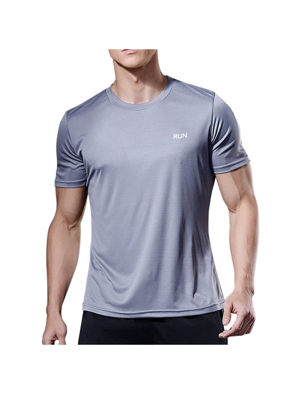 Men's Sports Ice Silk Loose Fitting Fitness Half Sleeved Large Top Casual Cool Breathable Fashion Short Sleeved T Shirt Oversized T Shirts Workout Shirt V Neck T Shirt