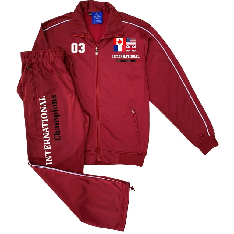 Men s Sports International Concept champion Designer Tracksuit Jogging Outfit Walmart