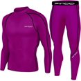 thumbnail image 1 of Men's Sports Running Set Compression Shirt + Pants Skin-Tight Long Sleeves Quick Dry Fitness Tracksuit Gym Yoga Suits, 1 of 5