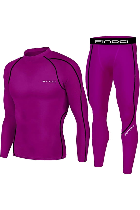 Men's Sports Running Set Compression Shirt + Pants Skin-Tight Long Sleeves Quick Dry Fitness Tracksuit Gym Yoga Suits