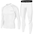 thumbnail image 1 of Men's Sports Running Set Compression Shirt + Pants Skin-Tight Long Sleeves Quick Dry Fitness Tracksuit Gym Yoga Suits, 1 of 5
