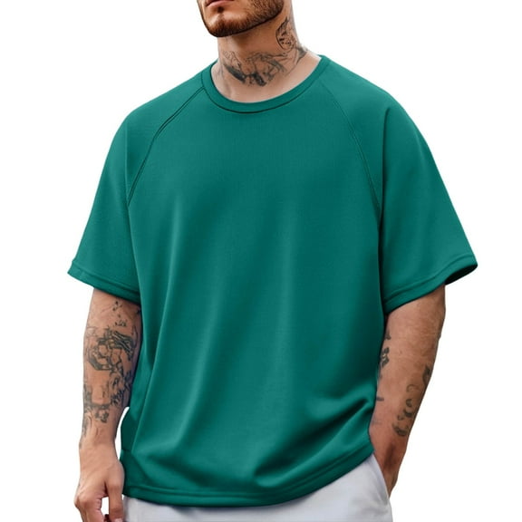 Men's Sports Short Sleeve Basketball T Shirt Quick Drying Sweat Wicking Warm Up Shooting Tee for College Trendy Athletes