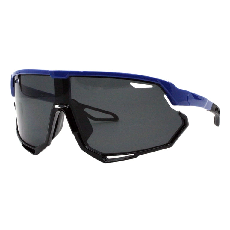 Oversized Wrap Shield Sunglasses with UV400 Protection for Cycling Driving Mens Shield Wrap Sunglasses Oversized Sports UV 400 Black  main image 4
