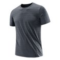 thumbnail image 1 of Men's Sports T Shirt Thin Ice Silk Short Sleeve Activewear Lightweight Breathable Casual Tee for Workout Running Gym Men's Lightweight Crewneck Tee Tops, 1 of 3