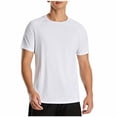 thumbnail image 1 of Men's Sports T-shirts Crewneck Short Sleeve Undershirt Casual Elastic Fitness Running Gym Workout Cool Exercise Athletic Tee, 1 of 6