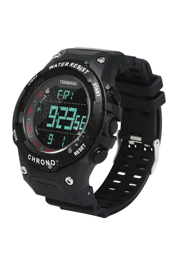 Men's Sports Watch 10 ATM Waterproof for Swimming and Diving with Alarm, Stopwatch, Timer, Countdown, Dual Time Zone, Calendar, Backlight, 12 or 24 Hours Format