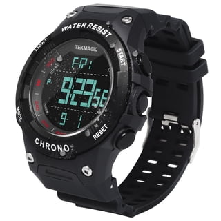 Men's Sports Watch 10 ATM Waterproof for Swimming and Diving with Alarm, Stopwatch, Timer, Countdown, Dual Time Zone, Calendar, Backlight, 12 or 24 Hours Format