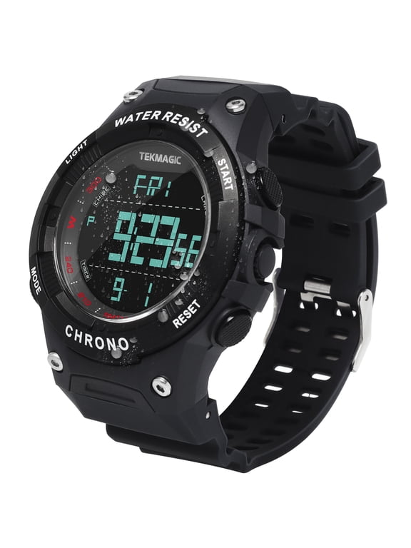 Men's Sports Watch 10 ATM Waterproof for Swimming and Diving with Alarm, Stopwatch, Timer, Countdown, Dual Time Zone, Calendar, Backlight, 12 or 24 Hours Format