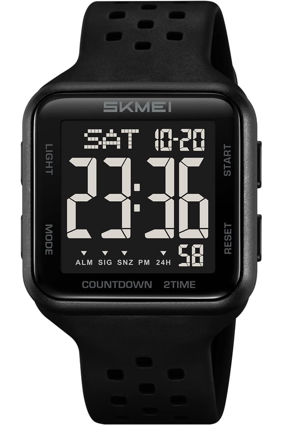 Men's Sports Watches Waterproof Military Digital Watches for Men with Multifunction Alarm Dual Time Zones Stopwatch