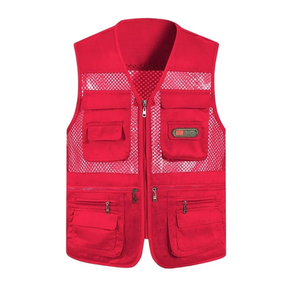 Men's Spring And Autumn Vest With Pockets Outer Wear Suitable For Fishing Vest Jacket puffer jacket men