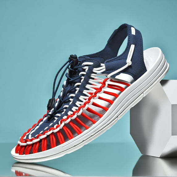 Men's Anti-skid Rubber Sole for Beach Walking Open Toe Slip On Sandals