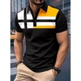 thumbnail image 1 of Men's Spring And Summer New Top Short Sleeve Gradual Change Youth Sunshine Fashion Loose Comfortable High Quality Polo Shirt, 1 of 6