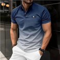 thumbnail image 1 of Men's Spring And Summer New Top Short Sleeve Gradual Change Youth Sunshine Fashion Loose Comfortable High Quality Polo Shirt, 1 of 5