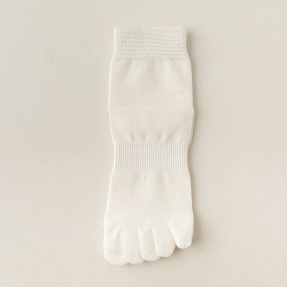 Men’s Spring & Autumn Breathable Five-Toe Cotton Sports Ankle Length Socks (One Size, 6 Pairs)