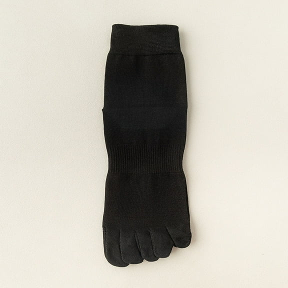 Men’s Spring & Autumn Breathable Five-Toe Cotton Sports Ankle Length Socks (One Size, 6 Pairs)