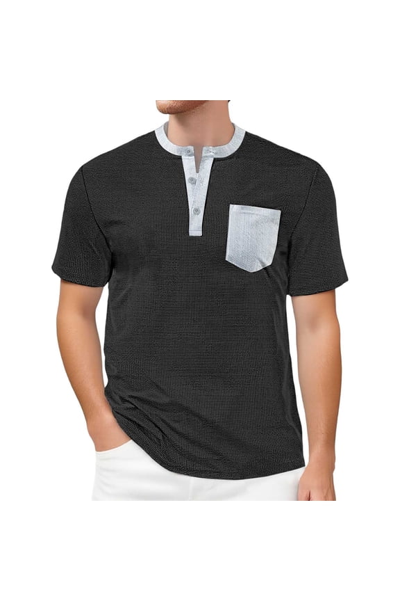 Men's Spring/Summer Color Casual Breathable Short Sleeve Jacket Suitable for Various Outdoor Activities