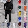 thumbnail image 1 of Men's Spring Thin Paris Letter-Print Long-sleeve Sweatpants 2-piece Set Fashionable Casual Vacation Sports Gym, 1 of 7