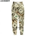 thumbnail image 1 of Men's Spring and Autumn Fashion Pants Money 3D Printed Jogging Pants Unisex Harajuku Street Leisure Sports Straight leg Pants, 1 of 6