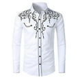 thumbnail image 1 of Men's Spring and Autumn New Casual Fashion Long Sleeve Printed Shirt Large Size Men's Shirt, 1 of 3