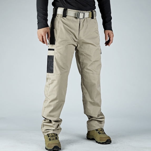 Men's Spring and Autumn Trousers Outdoor Wear Sports Casual with Pockets Punch Work Trousers Warm