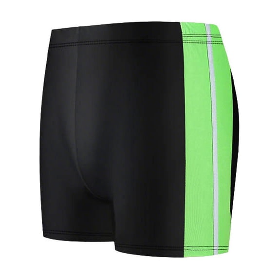Men's Square Leg Swim Jammers Quick Dry Athletic Brief Swimsuit UPF 50+ Compression Swimming Shorts with Mesh Liner Green