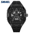 thumbnail image 1 of Men's Square Wrist Watch Silicone Sports Watch Waterproof Analog Digital Multifunction Clock, 1 of 6