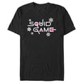 thumbnail image 1 of Men's Squid Game Christmas Snowflake Logo Graphic Tee Black 2X Large, 1 of 5